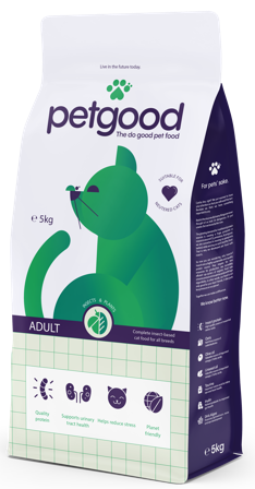 Petgood - Insektbasert fullfôr til voksne katter 5 kg - Katt - Kattefôr & kattemat - Tørrfôr for katt - ZOO.no
