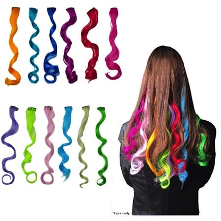 Highlight Hair Extensions Multi Colors Party Highlight Clip