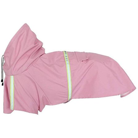 Hunderegnjakke Reflekterende Pet Hoodies Til Stor/Mellem/Lille Hund Mz058 (L, Pink)