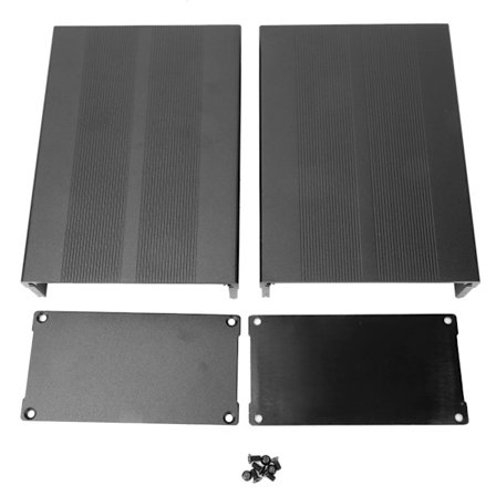 Kapsling Elektronisk DIY Kretskort Projekt Aluminiumlåda Kylfodral 55 x 106 x 150mm