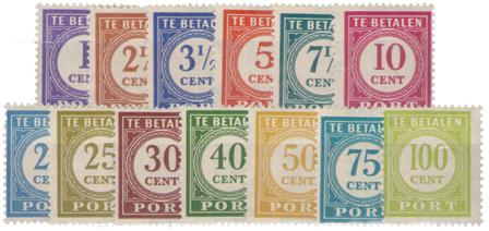 Hollandsk Ostindien 1946 - NVPH P53-P65 - Ubrugt