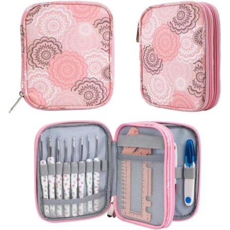 Hæklenål Etui, Hæklenål Etui Organizer, Hæklenål Opbevarings Etui Tom, Hæklenål Organizer Etui Stor til Strikkepinde (Kun Taske)