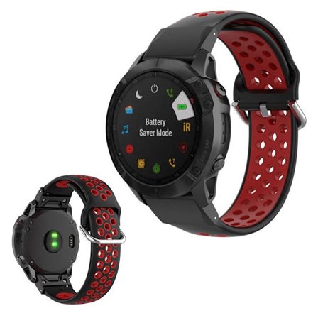 Watchband for Garmin watch dual color watch band - Black / Red