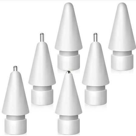 Ersättningsspetsar - 6-pack för Apple Pencil 1/2 Generation/Usb-C/ Pro (2H/3.0/3.5/4.0)