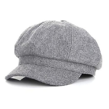 Kvinner Newsboy Peaked Beret Cap Varm Visir Hat Flat Octagonal Peaked Cap