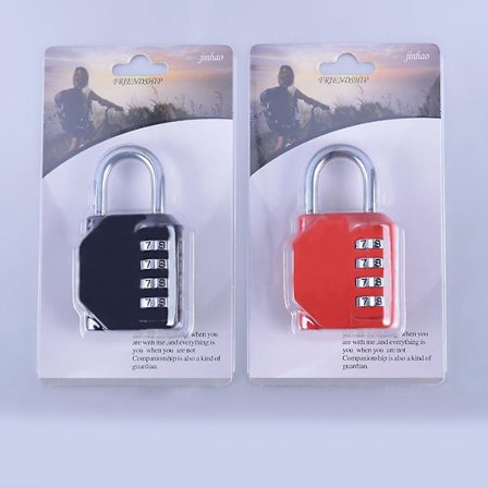 6 kpl:n sarja koodattuja riippulukkoja 4-numeroisia koodilukkoja