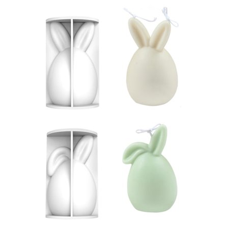 3D Kanin Stearinlys Skabeloner Påske Kanin Harpiks Støbning Skabelon Til DIY Lysfremstilling Hjemmelavede Sæber Håndværk