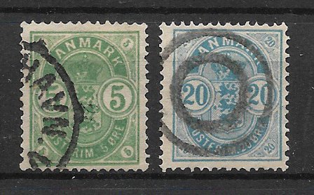 Danmark 1882 - AFA 32-33 - Stemplet