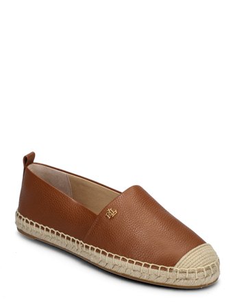 Lauren Ralph Lauren Cameryn Iv Tumbled Leather Espadrille - Brown - 37