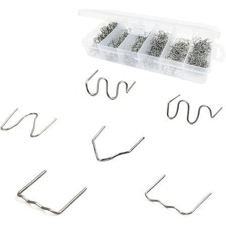 1800 stk Wolfram Stål Varme Stifter, 0,8 mm/0,6 mm Sveisetråd Varme Stift Reparasjon Lodding Spiker, for Bil Bumper Plast Sveising