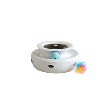 Sjov Kattelegetøj, Sjov Kat Automatisk Kattelegetøj, Sjov Kat Udstyr Elektrisk Selvkørende Pen Legetøj (Hvid)