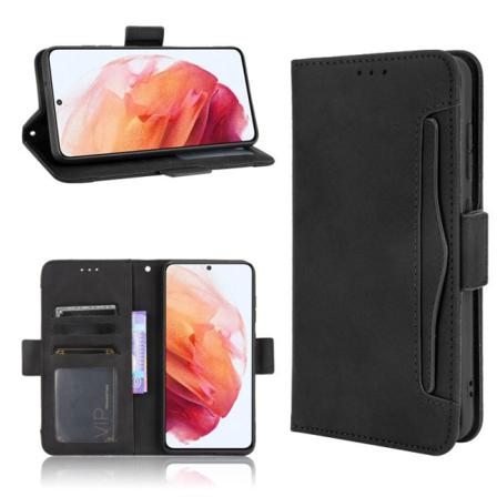 Samsung S22 lommebokveske PU skinn 6-LOCKET Winston V3 Black
