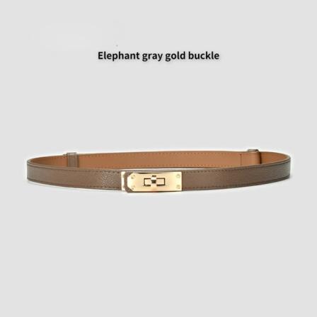 Designerkvalitet Lyxmärke Retro Dam Tvålagers kohud 1,8 Cm Bred legeringsspänne Modeklänning Denim Byxor Bälte Elephant Gold 95CM