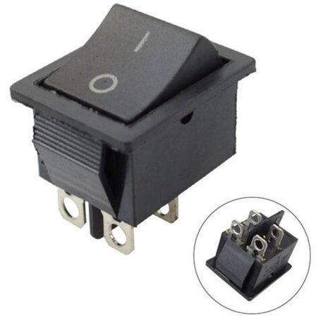 Røde Tænd/Sluk Vippekontakter (1,2 Meter, Sort)