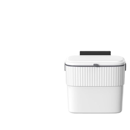 Lille hængende skraldespand med låg, egnet til køkkenskabsdør, under vask, plastik vægmonteret skraldespand (7L)