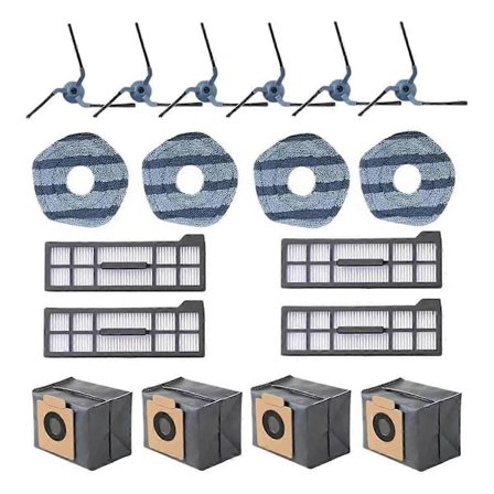 Ersättningsdelar för X10 Pro Omni Dammsugare Tillbehörssats, Moppdukar, Dammsugarpåsar, Hepa-filter
