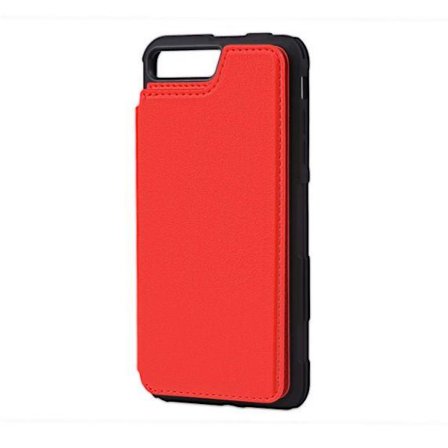 PU Leather Back Flip Kickstand Card Case Red For iPhone 7 Plus/8 Plus