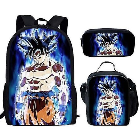 Dragon Ball Elementary School Theme School Bag 3-piece Set Computer Bag Messenger Bag Pencil Case