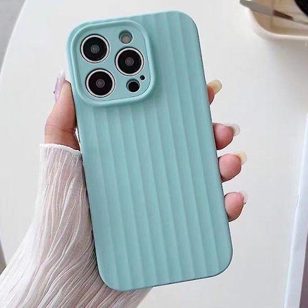 For iPhone 13 Pro-deksel Vertikal Stripe Design Anti-Scratch Beskyttende Flytende Silikon Telefondeksel