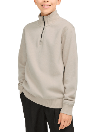 Jack & Jones Tröja half-zip Bradley Hoodies sweatshirts Herr Beige 176
