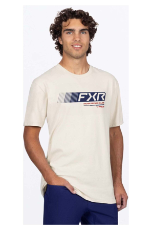 T-Shirt FXR Factory Premium Steingrau/dunkles Kobaltblau M
