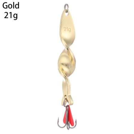 10g 14g 21g 28g Roterande Metall Spinnersked Fiskedrag Guld