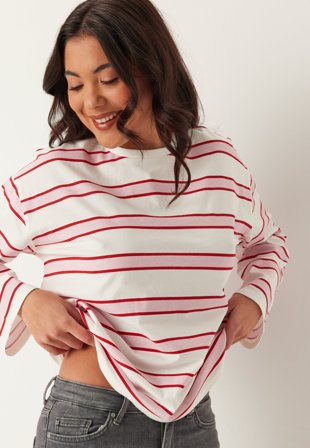 Pieces-Pcmila Ls Loose Tee Jrs-XXL