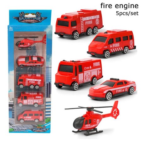 5 stk/sett Mini inertial billekebilmodell 5STK/SETT BRANNMOTOR