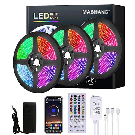 20m LED Smart Strip Lights TV Baggrundsbelysning RGB Bluetooth Musik Synkronisering