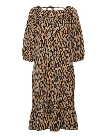 Slfmalene 3/4 Long Dress Ex Brown Selected Femme