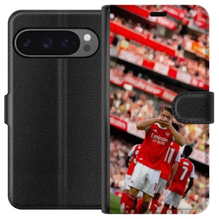 Google Pixel 9 Pro XL Plånboksfodral Arsenal fotboll – Martin Ødegaard målgest i röd matchtröja