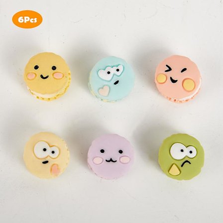 6 st Kylskåpsmagnet Macaron Matmodell Kök Dekoration Magnetisk Klistermärke[YJD]