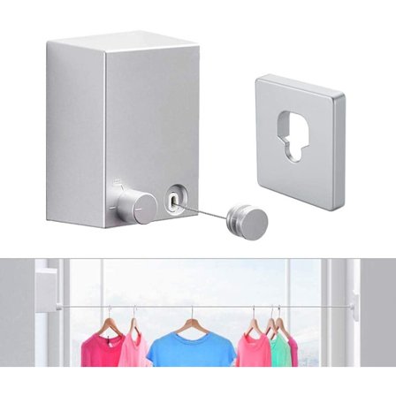 Innendørs Inntrekkbar Klesvask - Teleskopisk Tørkestativ for Ind