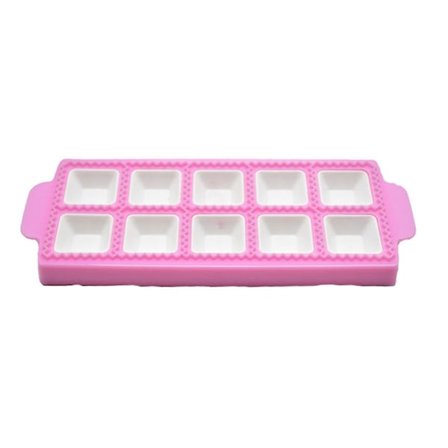 Plast Ravioli Bakke - Form til 10 Firkantede Eller Runde Ravioli Kitch