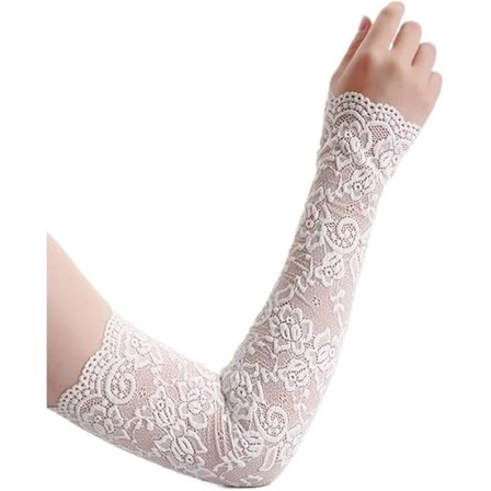 Åndbar Blonde Arm Sleeve Cover Up UV Beskyttelse Albuebeskytter Blomstret Sports Arm Covers Til Kørsel Blonde Arm Sleeves Til Kvinder Mode