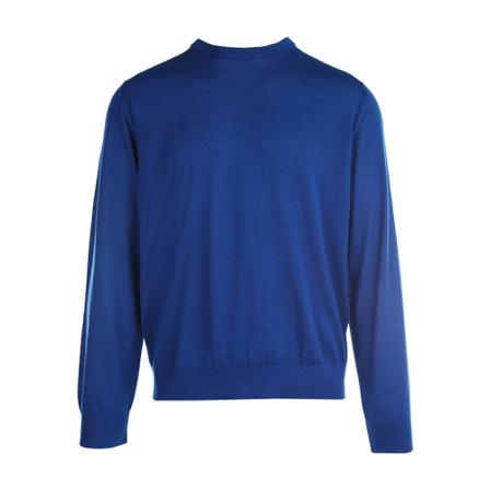 Z Zegna, Round-neck Knitwear Blauw, Heren, Maat:S