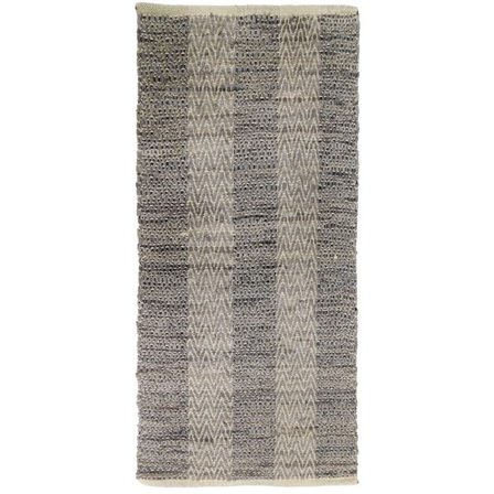 Fishbone-käytävämatto 70x150cm nahkaa harmaan beige