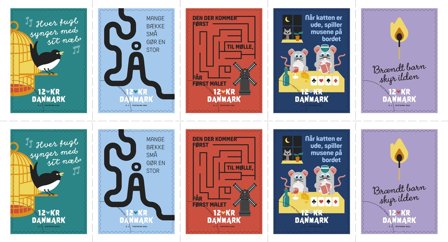 Danmark 2022 - Ordsprog - Postfrisk 10-stribe