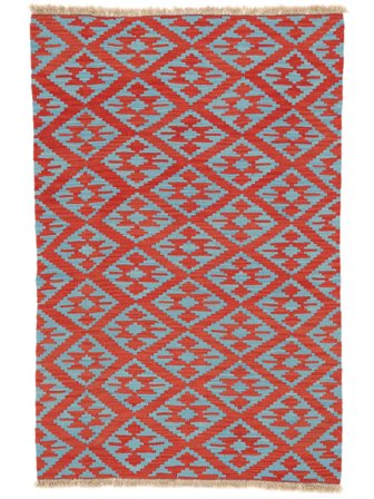 Kilim Qashqai Rug Hand Woven 116X177 Dark Red/Dark Teal Persia/Iran