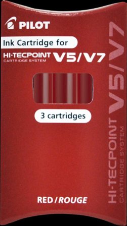 PILOT Refill Hi-Tecpoint V5/V7 röd 3/fp - Lyreco - Kontorsmaterial - Pennor - Pennpatroner