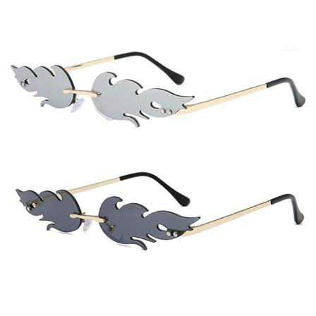 Brannsolbriller med speilrefleks, uten innfatning, med metallramme for kvinner og menn