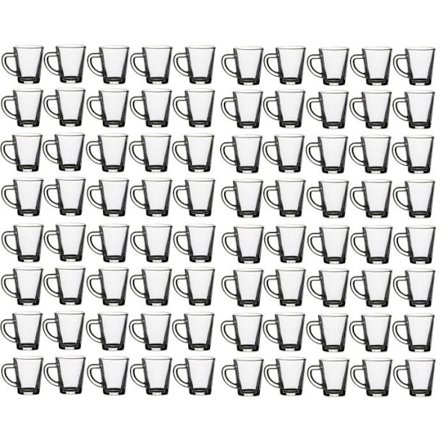 Sæt af 80 espresso kopper 7cl i klart glas