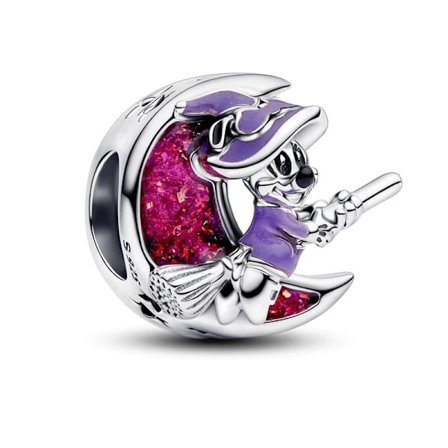 Speltema 925 sterlingsølv & natlampe hjerte & magisk blomst monster vedhæng egnet til originale damearmbåndsberlocker
