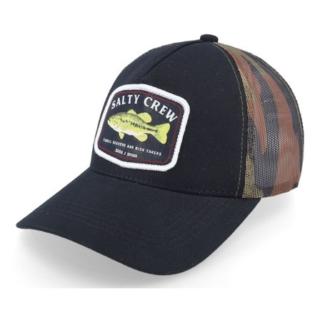 Salty Crew - Schwarz trucker Cap - Bigmouth Black/Camo Trucker @ Hatstore