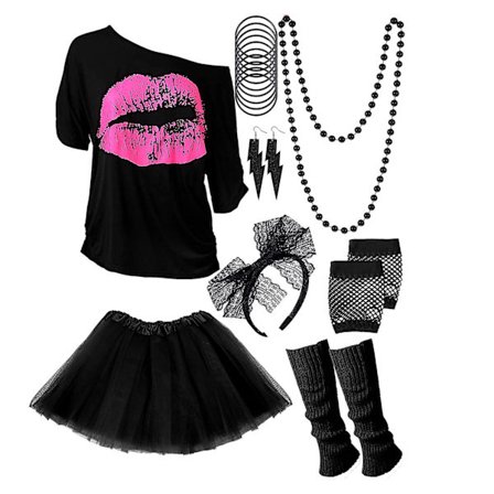 80'er/90'er Tema Kostume Kvinders Outfit Cosplay Party Piger Karneval Fancy Dress, Promotion