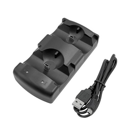 Playstation 3 controller opladningsstation opladningsstation 2 i 1 med LED lysdisplay