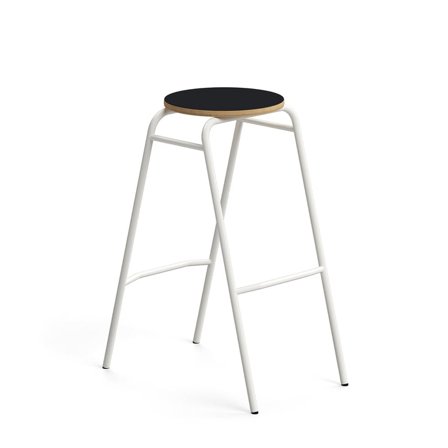 Bar stool ALTUS, H 790 mm, white/anthracite
