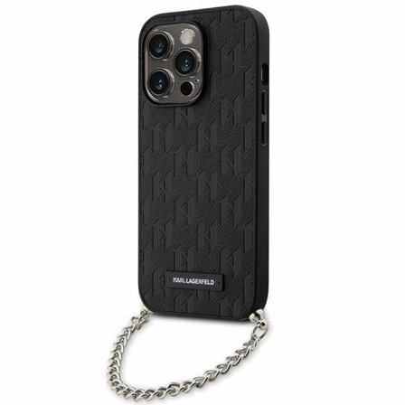 Karl Lagerfeld KLHCP14LSACKLHPK iPhone 14 Pro 6.1" sort/sort hardcase Saffiano Monogram Chain