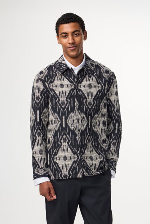 Blaze Overshirt Herr Blå Bomullsblandning