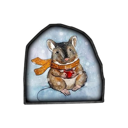 Söt liten mus väggdekal väggdekal väggdekoration för säng